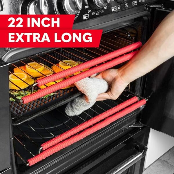 Silicone Oven Rack Shields Extra Long Oven Rack Protectors